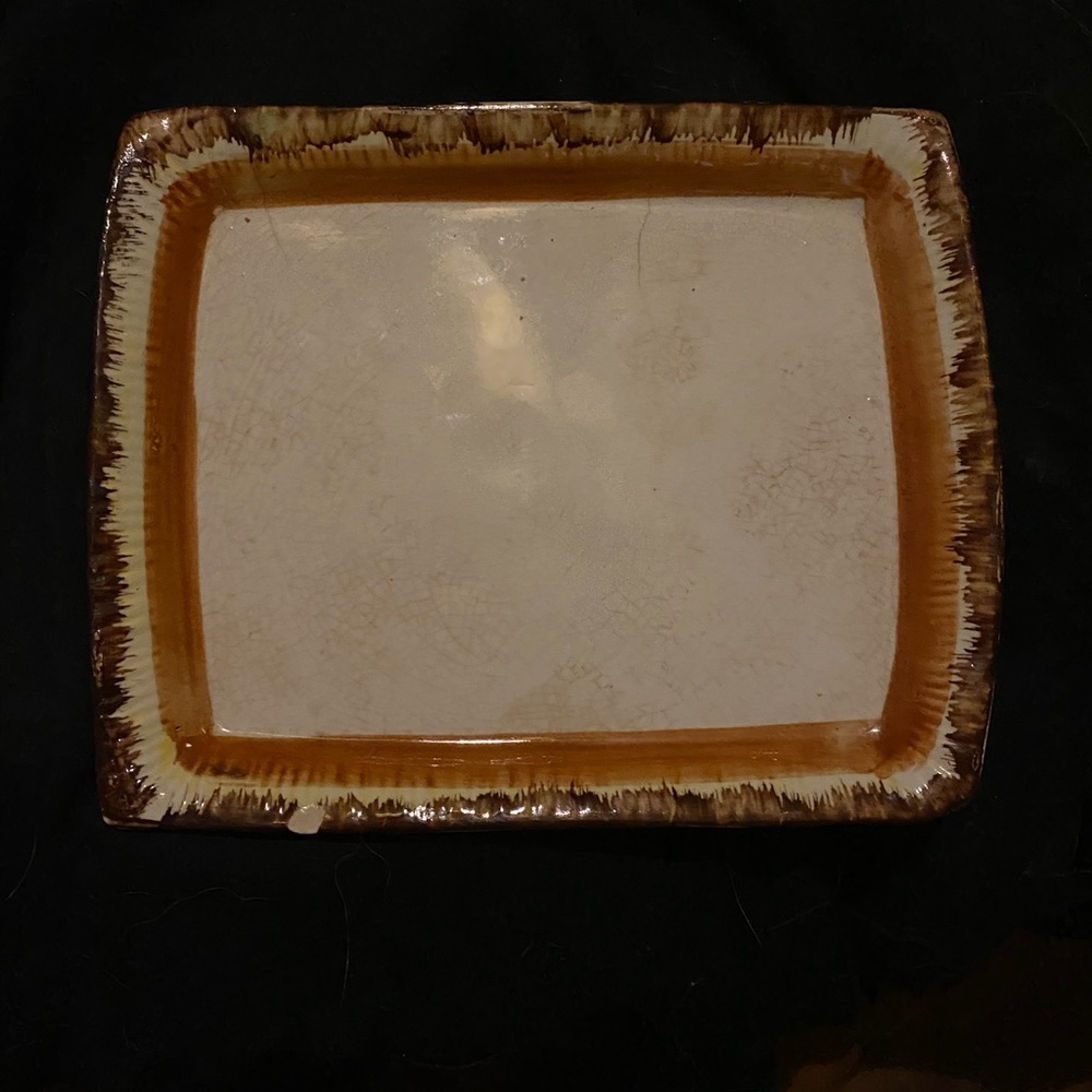 Vintage Price Kensington Square Hand Painted Butter/Cheese/ Plate Cottage Ware